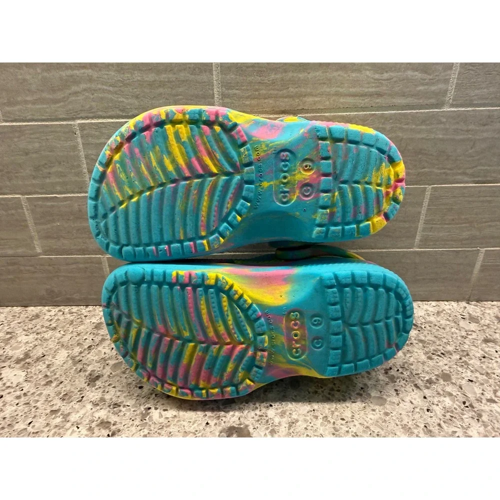 Crocs Toddler Classic Multi-Color Marbled Clog/Slip-On Casual Shoes Size C9